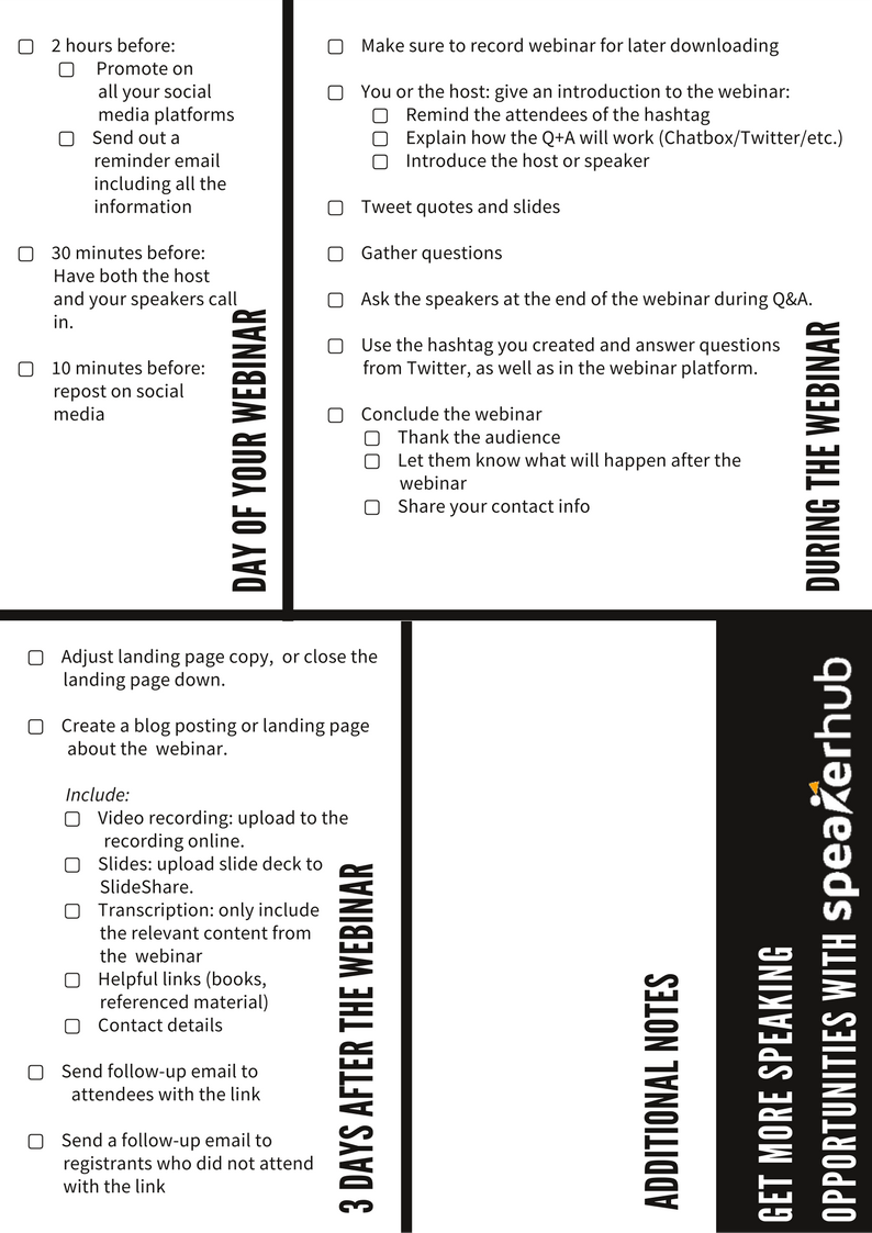 webinar checklist webinar checklist