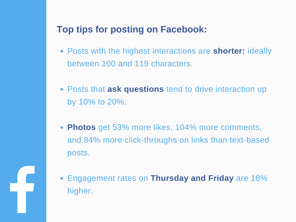 Top tips for posting on Facebook: Top tips for posting on Facebook: