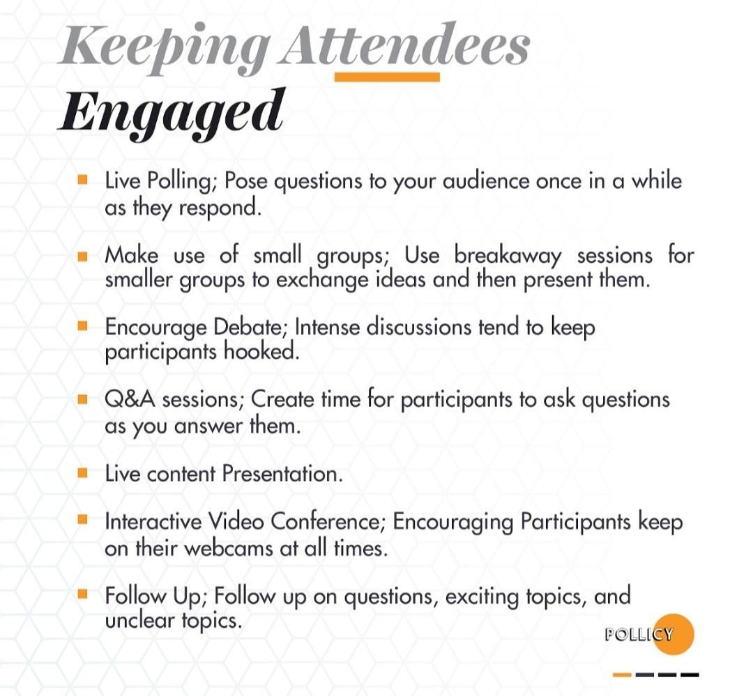 Engage your audience Engage your audience