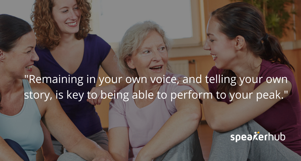 Remaining in your own voice, and telling your own story, is key to being able to perform to your peak. Jackie Le Fevre: Remaining in your own voice, and telling your own story, is key to being able to perform to your peak.