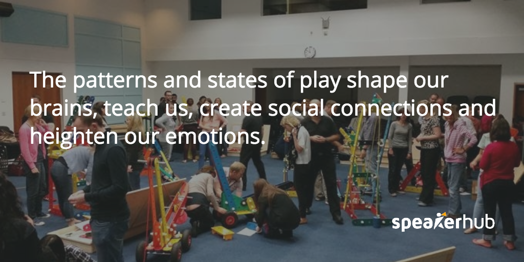 Why playing is effective in workshops and training sessions SpeakerHub Quote: Playing utilizes a lot of different parts of our brains, which is why it is so effective