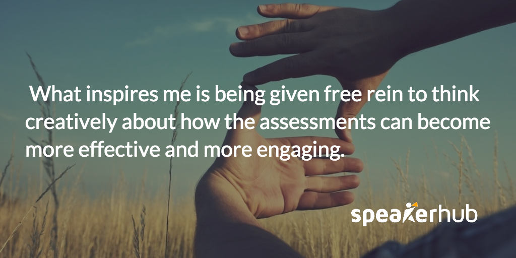 Ben Williams talks about how creativity inspires him when creating assessments. Ben Williams: What inspires me is being given free rein to think creatively about how the assessments can become more effective and more engaging.