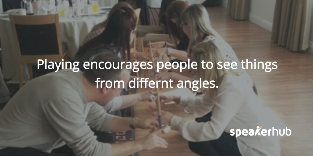 Playing in workshops can help changes perspectives SpeakerHub Quote: Playing in workshops can help changes perspectives