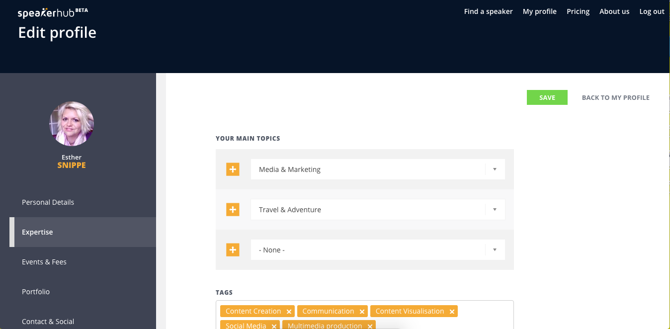 Editing your SpeakerHub profile is now cleaner, clearer and easier Editing your SpeakerHub profile is now cleaner, clearer and easier