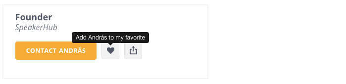 Event organizers (or fellow speakers) can now shortlist profiles by adding you to their “Favorites” list. Event organizers (or fellow speakers) can now shortlist profiles by adding you to their “Favorites” list.
