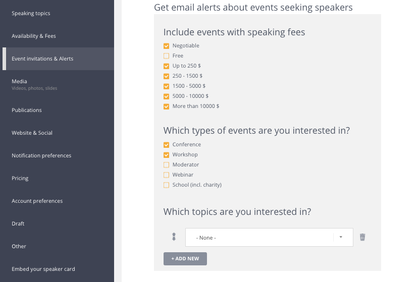 Event email digest