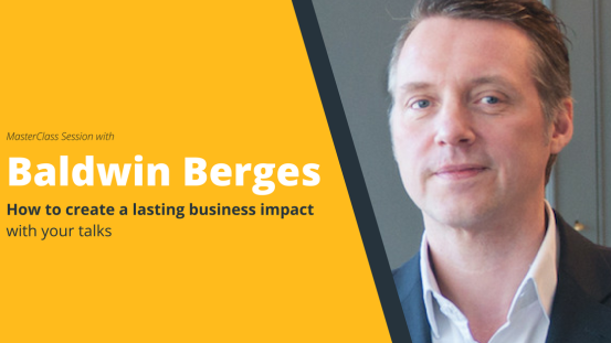 SpeakerHub MasterClass: "Create a lasting business impact with your talks" with Baldwin Berges