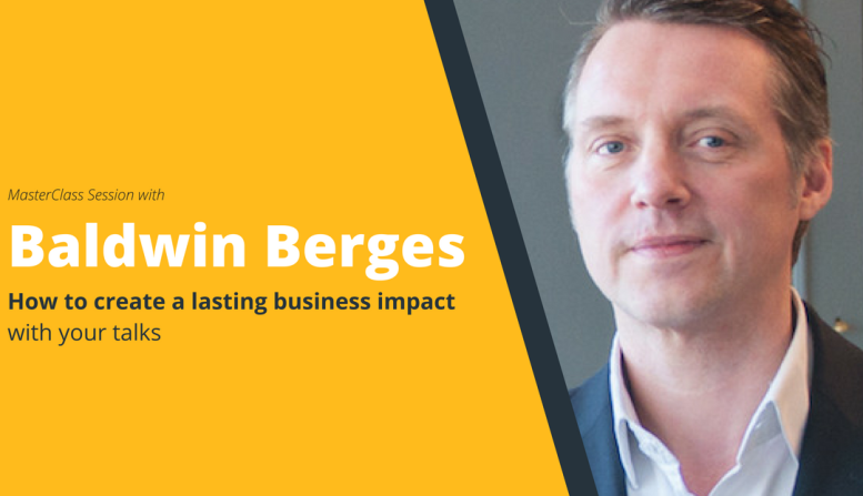 SpeakerHub MasterClass: "Create a lasting business impact with your talks" with Baldwin Berges SpeakerHub MasterClass: "Create a lasting business impact with your talks" with Baldwin Berges